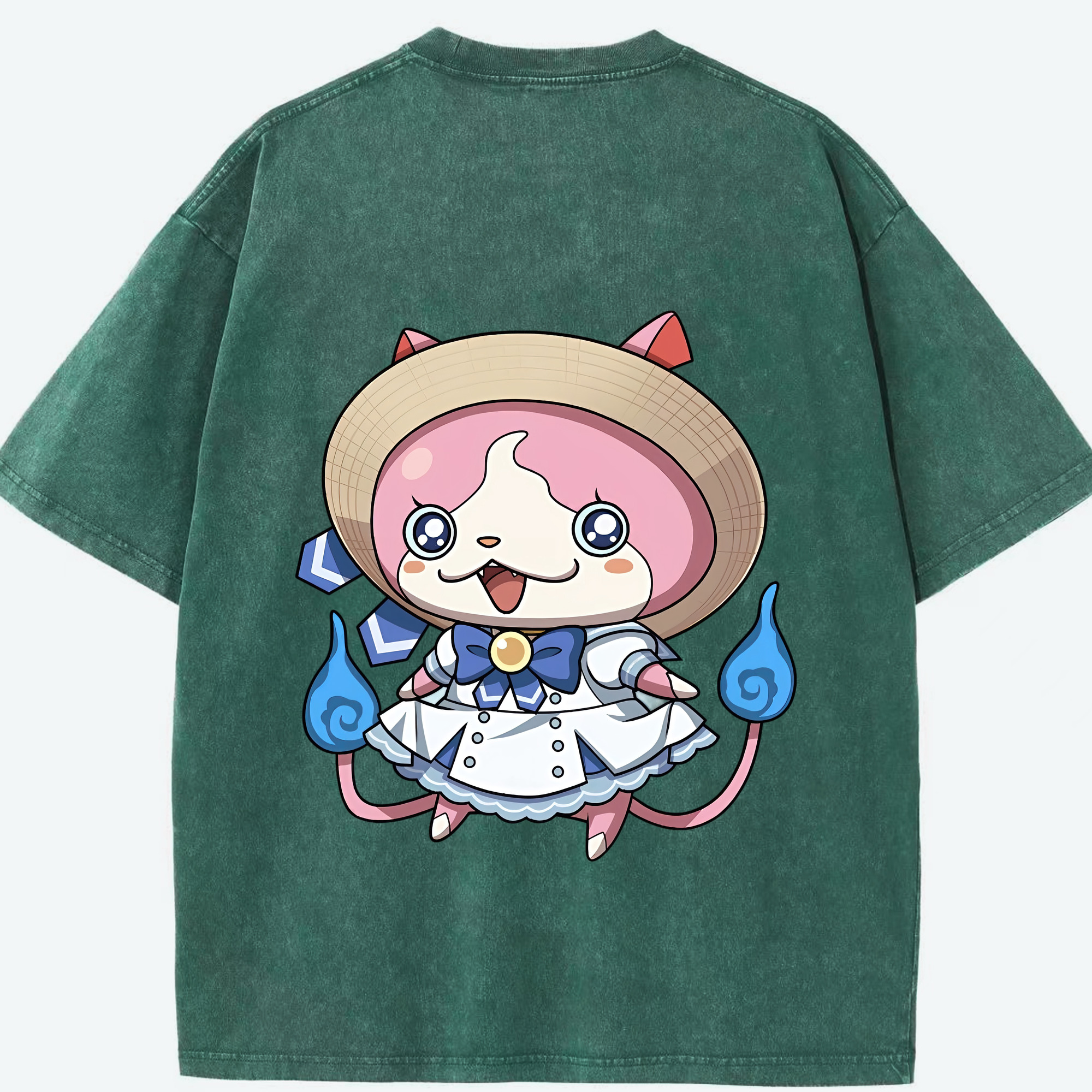 （画像用） 妖怪ウォッチ Yo-kai Watch 綿100% ヴィンテージ風 半袖Tシャツ（背面プリント）